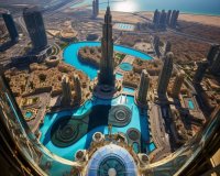 Adembenemende uitzichten vanaf Burj Khalifa